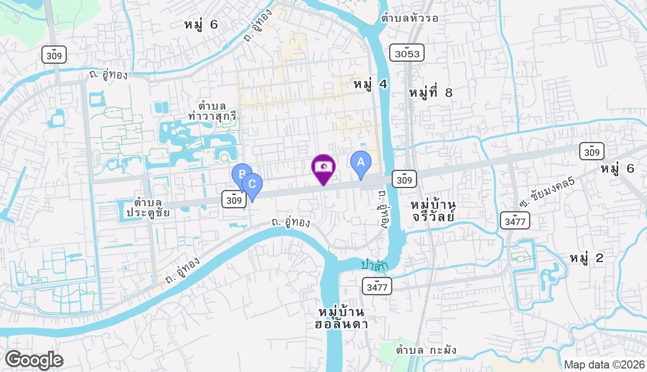 สี่แยกคลองมะขามเรียง ใกล้โรงเรียนอยุธยาวิทยาลัย