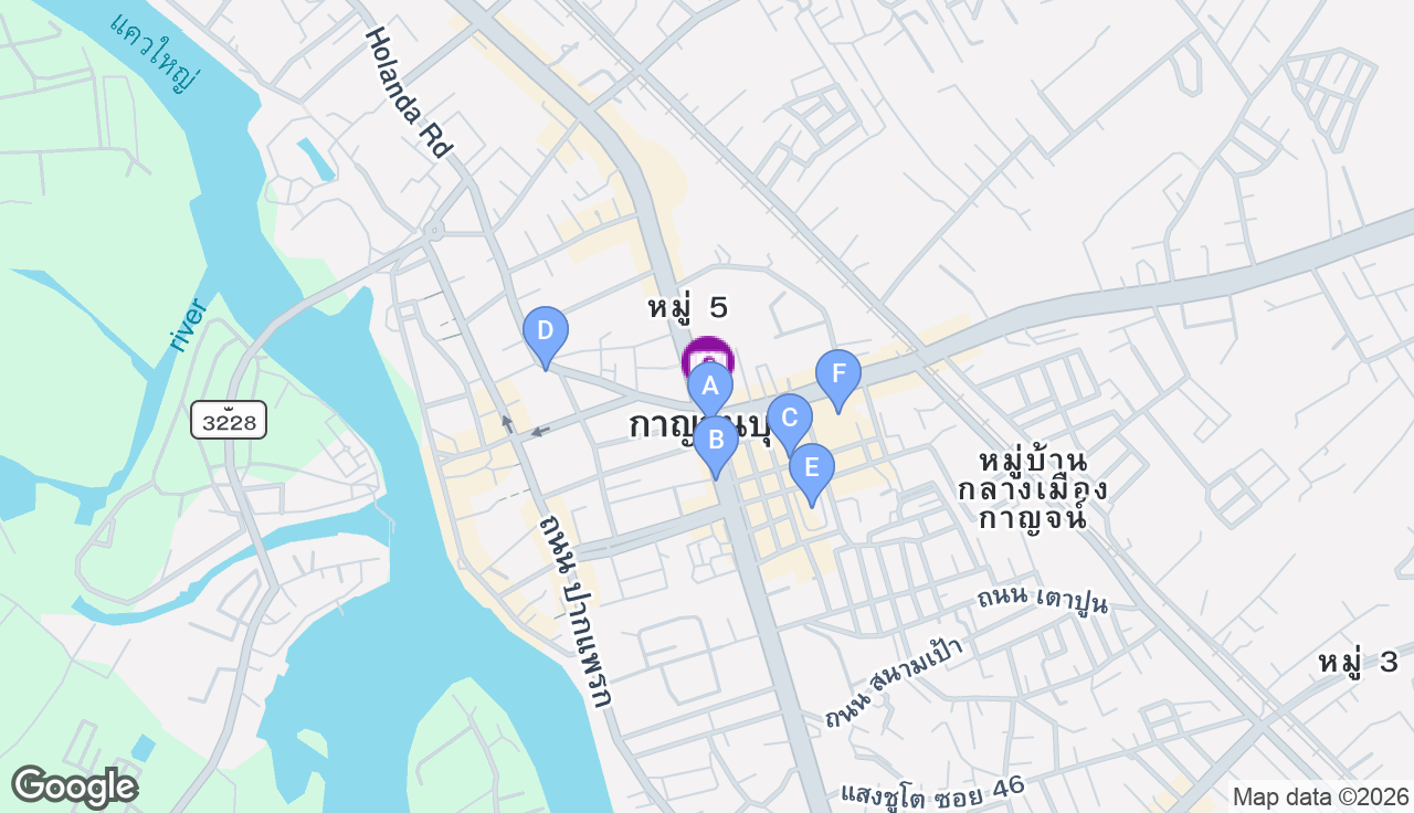 แยกหอนาฬิกากาญจนบุรี - ตลาดทเศบาลเมืองกาญจน์